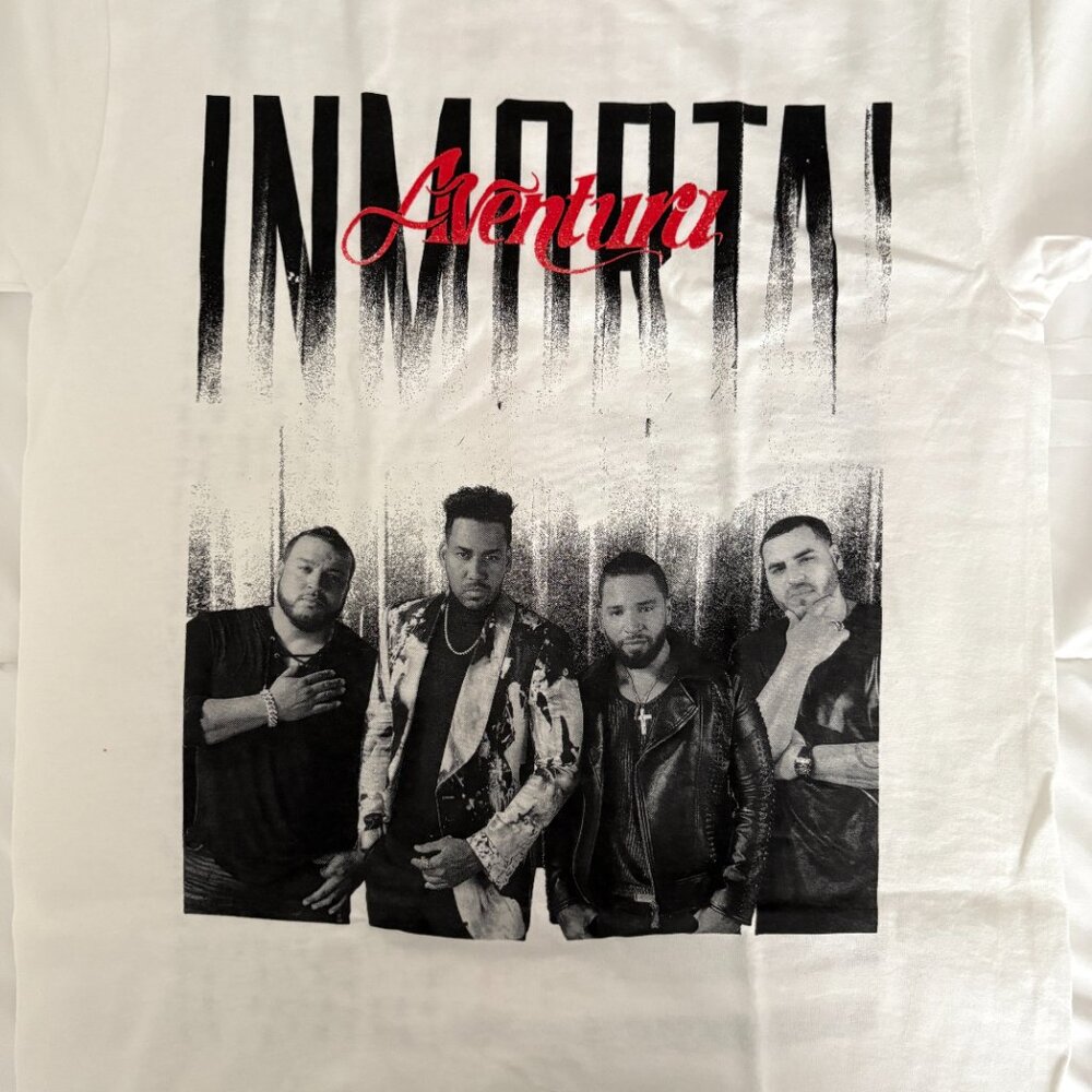 Aventura Inmortal Tour Tee T Shirt IMMORTAL Concert Festival Small New